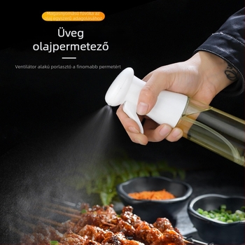 Üveg olajtartó adagoló, pontos dózis, átlátszó kivitel, nyomófedél