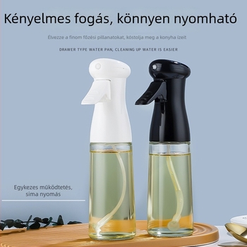 Üveg olajtartó adagoló, pontos dózis, átlátszó kivitel, nyomófedél