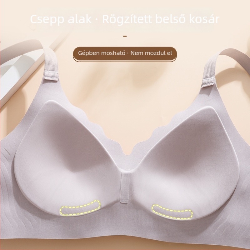 Fehér női melltartó kis mellméretű nők számára, formázó, vezeték nélküli, varrat nélküli hátsó rész