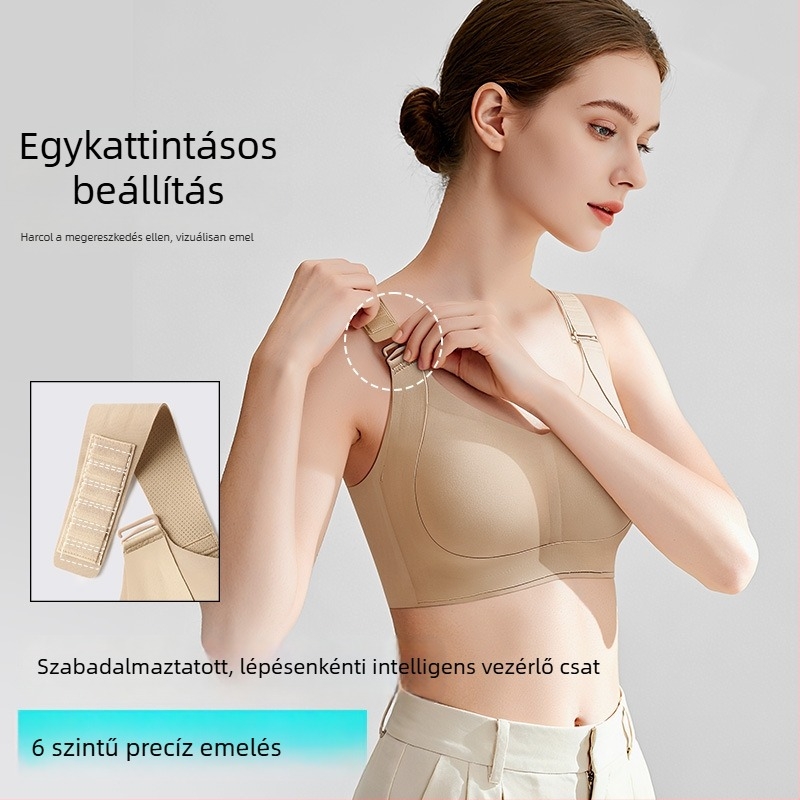 Runwei plusz méretű, seamless lift melltartó nőknek – nagy mellekhez, oldalsó formázás, lógás elleni, állítható vállpántok