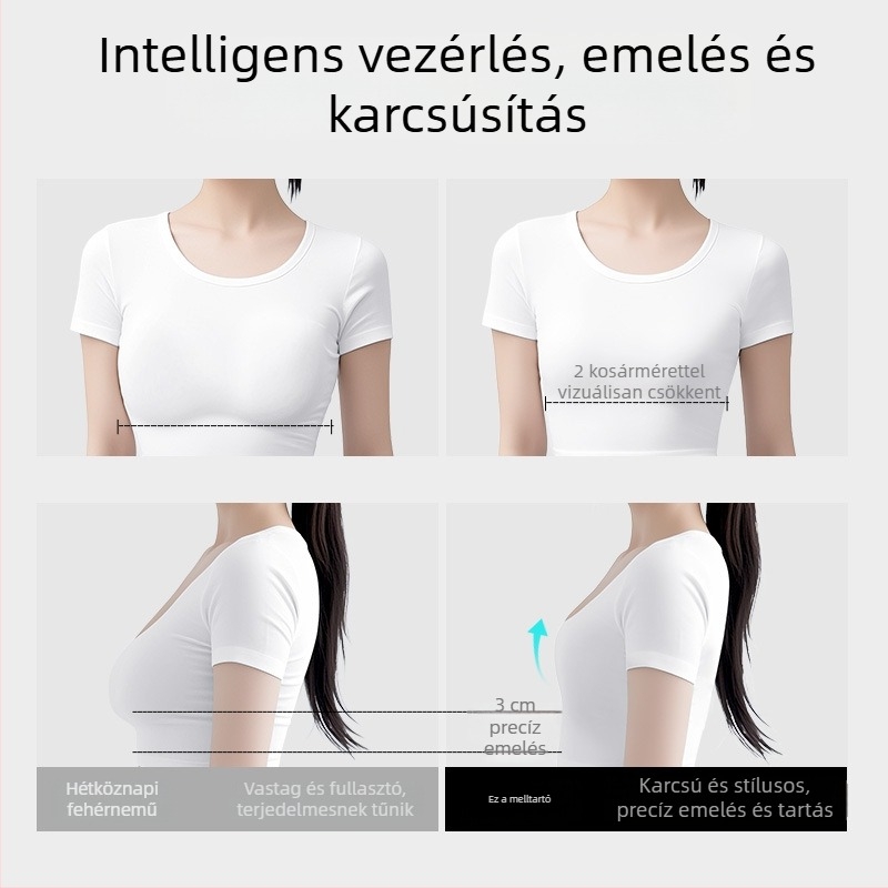 Runwei plusz méretű, seamless lift melltartó nőknek – nagy mellekhez, oldalsó formázás, lógás elleni, állítható vállpántok