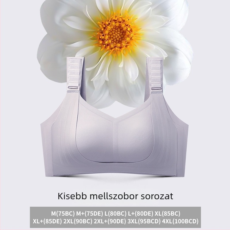Runwei plusz méretű, seamless lift melltartó nőknek – nagy mellekhez, oldalsó formázás, lógás elleni, állítható vállpántok