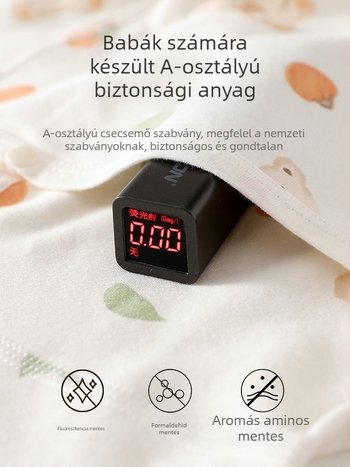 Pamutból készült babapantalon magas derekú, uniszex, 0–12 hónapos, 100% pamut, puha felület, pöttyös minta