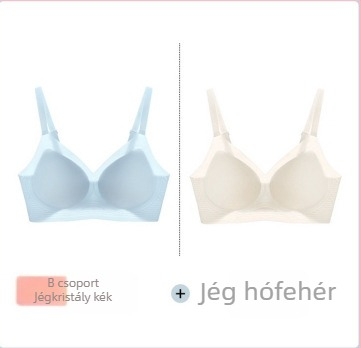 2 darabos ajándékcsomag, 5A antibakteriális, jégbőr érzetű 2.0, ultra vékony, lélegző, varrat nélküli push-up melltartó nőknek