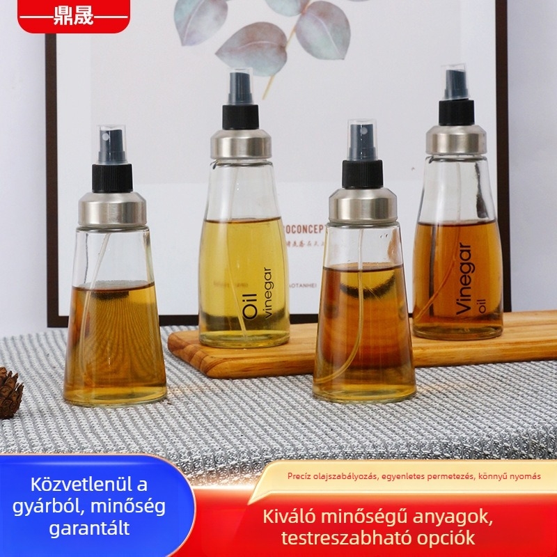 Konyhai üveg olajspray, élelmiszer-minőségű olívaolaj spray, atomizált olajspray légsütőhöz