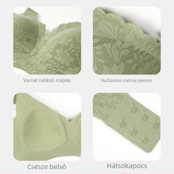 Női melltartó merevítő nélkül, vékony fazon, varrás nélküli, kis méretű mellek formázása, anti-nyúlás, oldalsó támogatás, csipkés hátsó