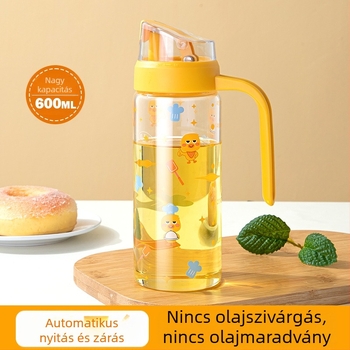 Bubble Duck üveg olajtartó kancsó automatikus nyitás-zárás, szivárgásmentes konyhai edény olajhoz és ecethez fedővel