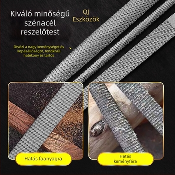 Faipari reszelő készlet: sík, félkör és kör alakú reszelők mahagóni keményfához