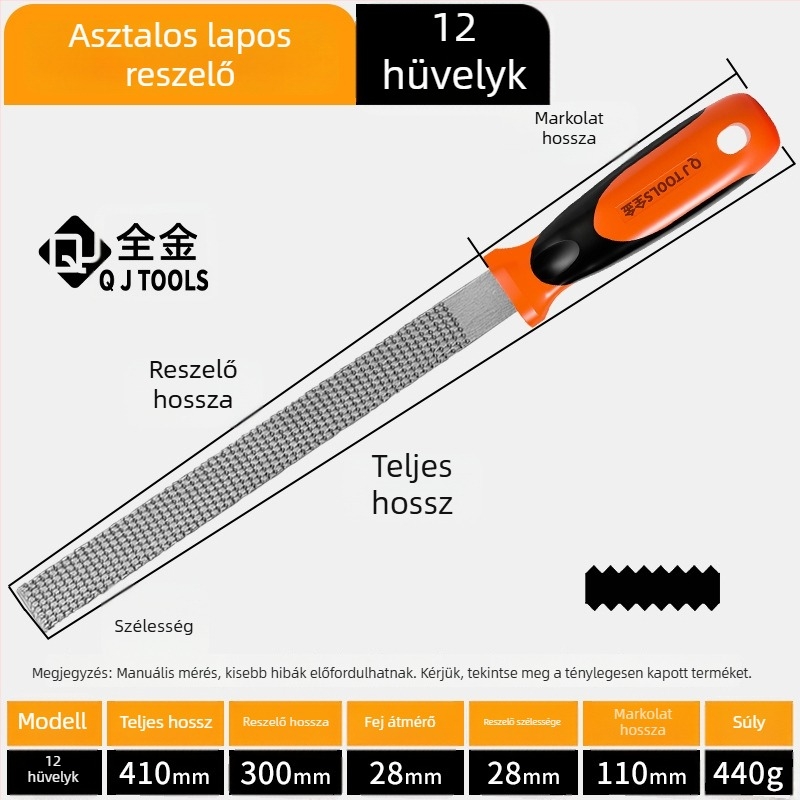 Faipari reszelő készlet: sík, félkör és kör alakú reszelők mahagóni keményfához