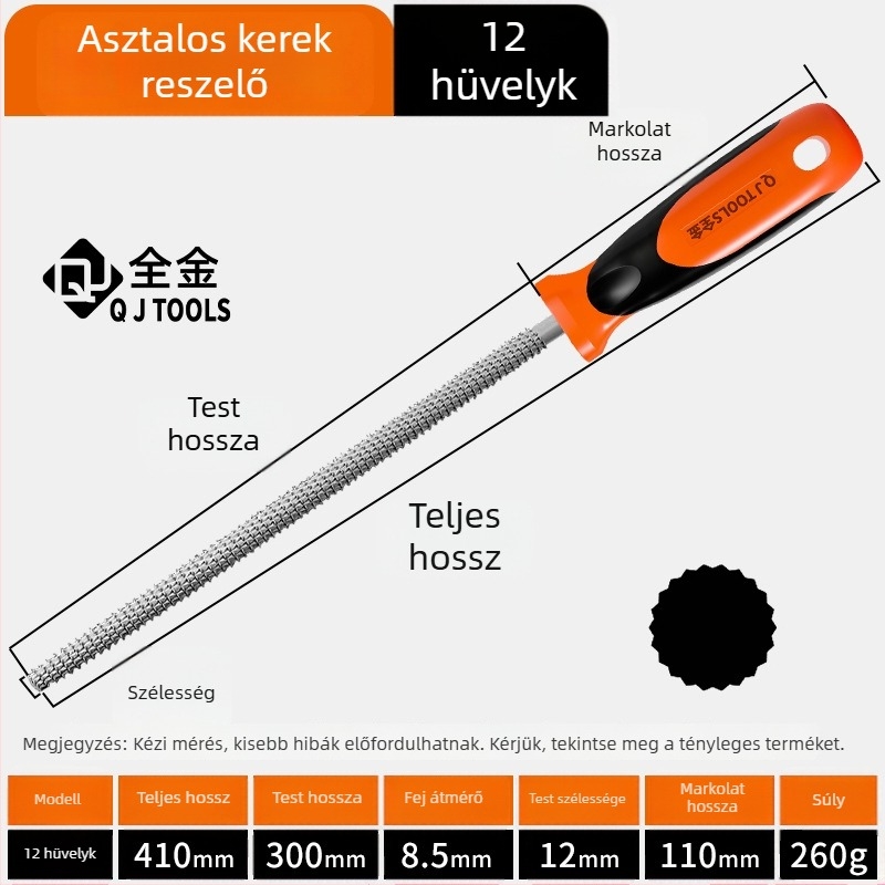 Faipari reszelő készlet: sík, félkör és kör alakú reszelők mahagóni keményfához