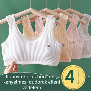 Sima pamut edzőmelltartó tinédzser lányoknak, fejlődési szakasz, 12–15 évesek