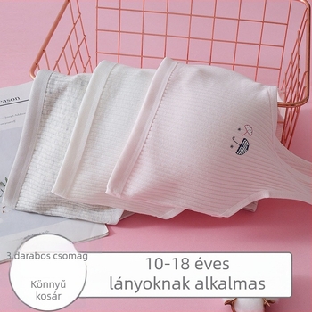 Sima pamut edzőmelltartó tinédzser lányoknak, fejlődési szakasz, 12–15 évesek
