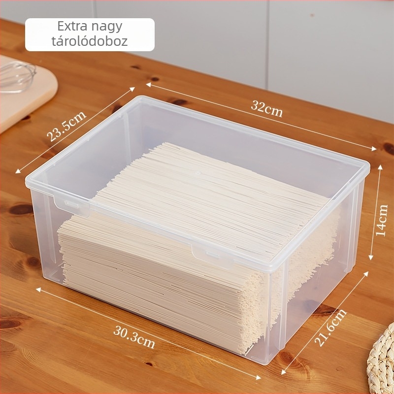 Mi Mu Noodle Storage Box — Élelmiszer-biztonságos PP tároló tésztafélékhez, vermicellinek és tojásoknak