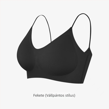 Ultra vékony jég-selyem melltartó V-nyakú kivágással, varrás nélküli kosarakkal, fix vállpántokkal és szép hátsó rész