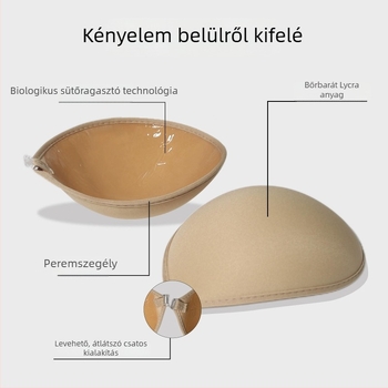 Körkörös melltapasz push-up hatással, vállpánt nélküli, öntapadó, elülső záródású, láthatatlan és lélegző kis mellekhez
