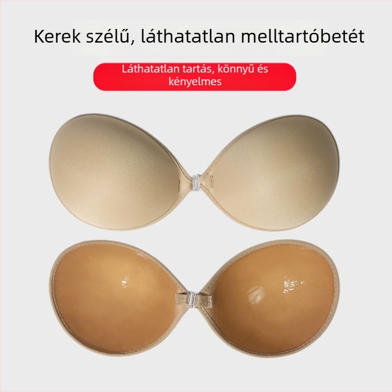 Körkörös melltapasz push-up hatással, vállpánt nélküli, öntapadó, elülső záródású, láthatatlan és lélegző kis mellekhez