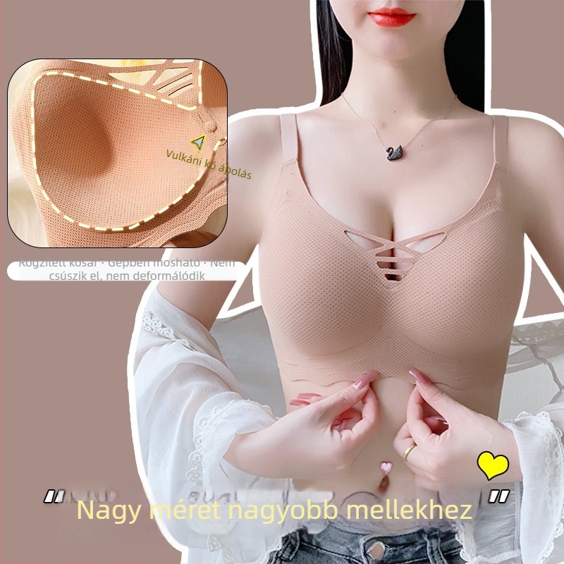 Plusz méretű, varrás nélküli melltartó, 3/4 formázott kosarakkal, vékony formázott kosár, összegző hatás, sportos hátsó rész, nylon