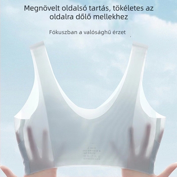 Jégselyem varrat nélküli női melltartó, vékony, drót nélküli, lélegző, mellény-stílusú emelés és anti-sag támogatás