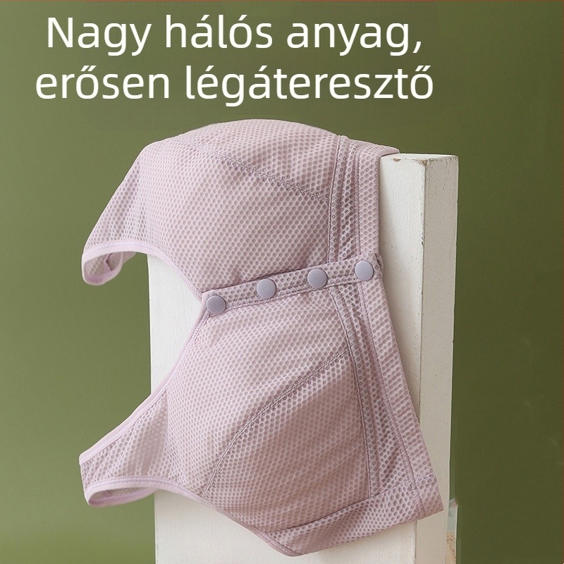 Elöl gombos, merevítő nélküli, ultra vékony, lélegző melltartó középkorú és idős nőknek, kényelmes anti-sagging, vest-stílus