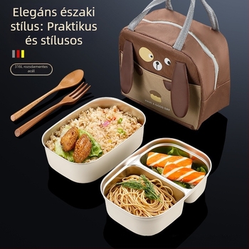 316 rozsdamentes acél ebédes doboz, élelmiszer-minőségű, mikrózható, túlméretes, szigetelt ebédes doboz diákoknak és munkához