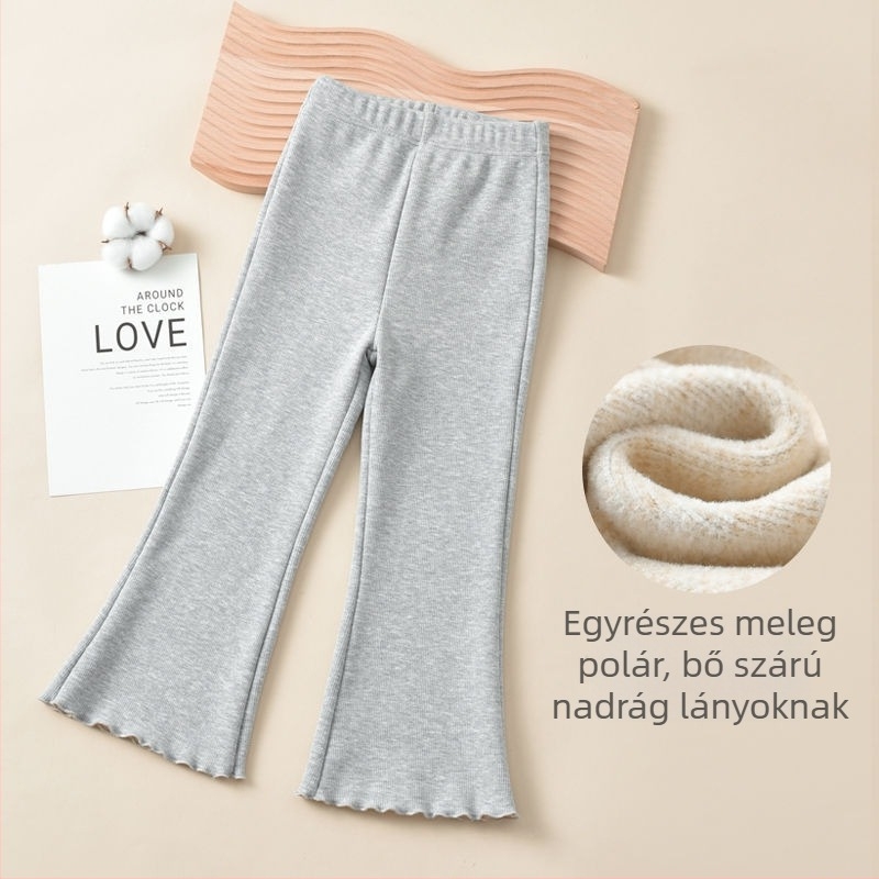 Lányoknak készült széles szárú nadrág tavasz-ősz
