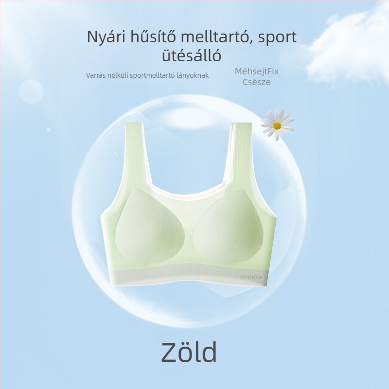 Sima melltartó-vest lányoknak 12–16 évesek számára, könnyű Ice Silk anyag