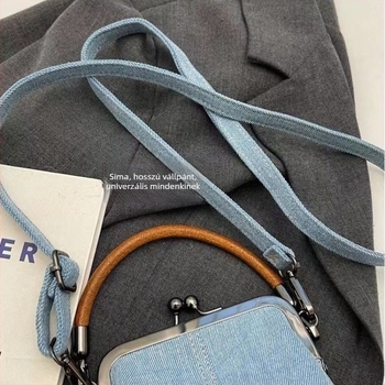 Denim crossbody telefon táska nőknek, kézzel készített, kompakt mindennapi használatra