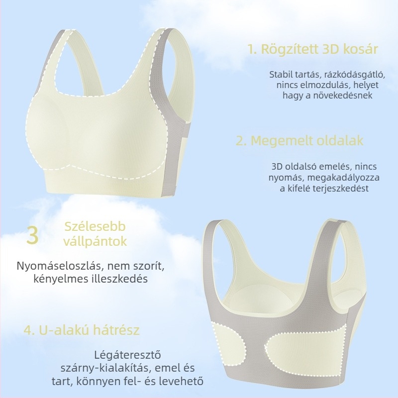 Lányok sportos top formázott kosarakkal, légáteresztő nylonból, pubertáskorhoz, 8–18 éveseknek