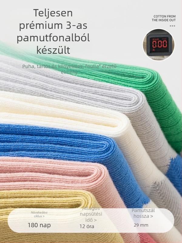 Gyerekeknek szóló pamut antibakteriális középmagas zokni, rajzolt mintával, uniszex, 3-8 éves