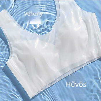 Ice Silk egyszer használatos, seamless melltartó push-up, anti-sag, vékony, nyári sportos vest-stílus, nagy méret