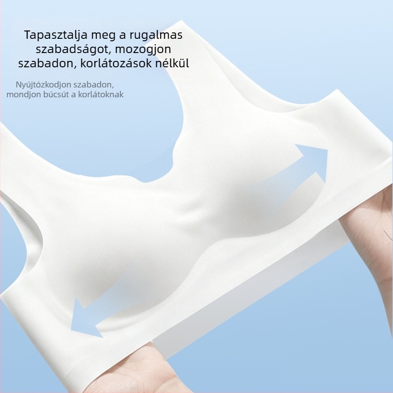 Ice Silk egyszer használatos, seamless melltartó push-up, anti-sag, vékony, nyári sportos vest-stílus, nagy méret