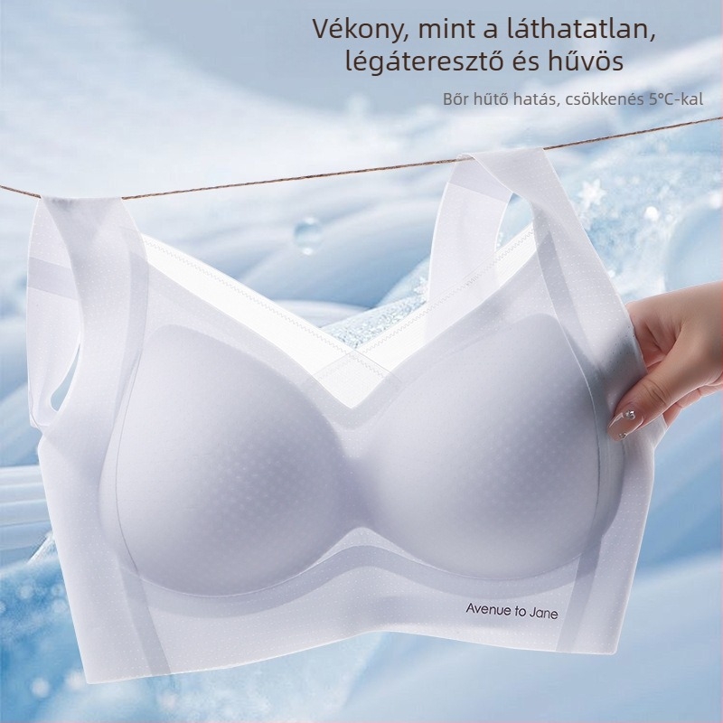 Varrás nélküli melltartó kicsi mellre, push-up hatás, ultra vékony nyári sportmelltartó mellény-stílusban, oldalsó formázás