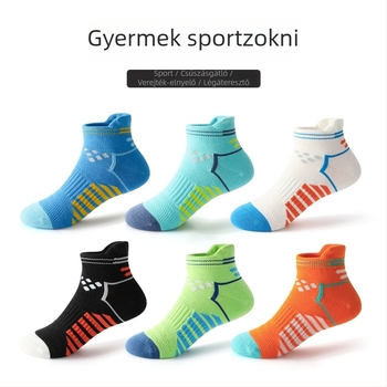 Gyermekek nyári vékony sportzokni fiúk számára, pamutból, légáteresztő hálós szerkezettel, antimikrobiális, antiodor, varratmentes