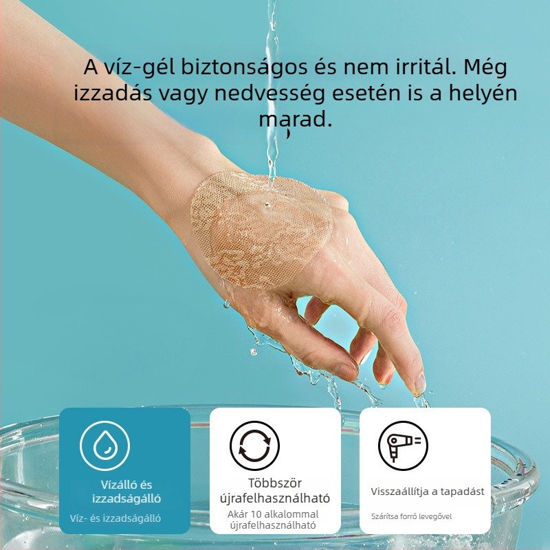 Csipkés mellpatch, nyári varrat nélküli, hátpántos dizájn, újrahasználható, diszkrét fedés