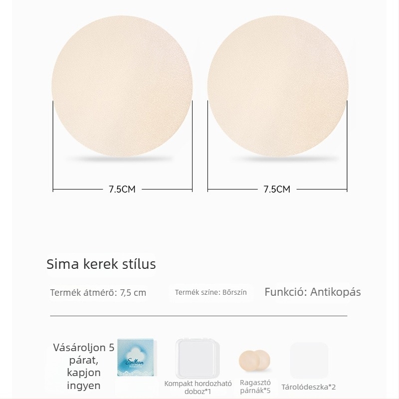 Csipkés mellpatch, nyári varrat nélküli, hátpántos dizájn, újrahasználható, diszkrét fedés
