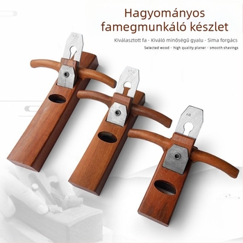 Kézi fafarab planer — mahagóni és rózsafa, hagyományos tolóplaner, hosszú és rövid planok