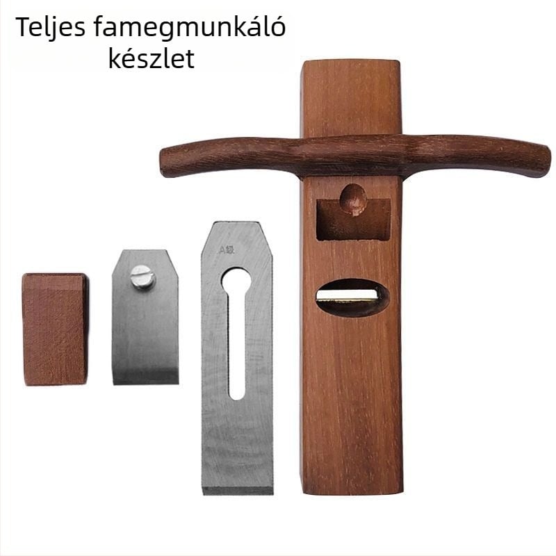 Kézi fafarab planer — mahagóni és rózsafa, hagyományos tolóplaner, hosszú és rövid planok