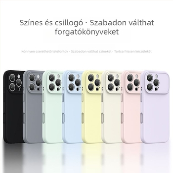 iPhone 17 Pro folyékony szilikon tok – teljes védelem a kamera számára, ütésálló, precíz kivágások, színválaszték: sárga, szürke, fekete, antik fehér