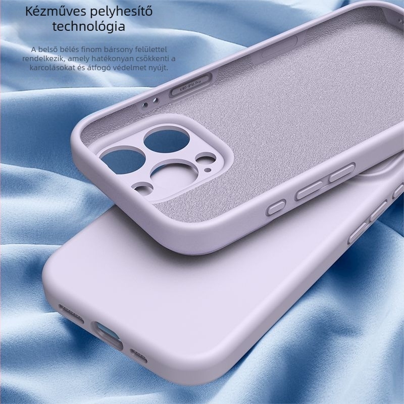 iPhone 17 Pro folyékony szilikon tok – teljes védelem a kamera számára, ütésálló, precíz kivágások, színválaszték: sárga, szürke, fekete, antik fehér