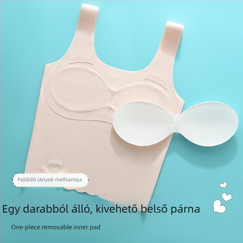 Lányoknak készült, seamless csőtop melltartó, 3/4 kosár, habos bélés, lélegző és kényelmes