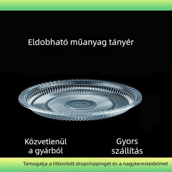 Egyszer használatos, kerek műanyag tányérok, élelmiszerbiztonsági minőségű étkészlet bankettekre és esküvőkre; csontok eltávolítására szolgáló tányér grillezéshez.