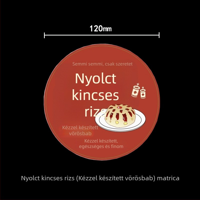Egyszer használatos kerek ételtároló 650 ml Eight Treasures Rice és Laba Porridge számára, tál elvitelre, vastagított