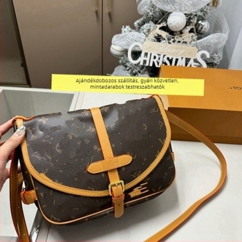 Vintage valódi bőr Saddle táska Gemini Star mintával, használt, keresztpántos