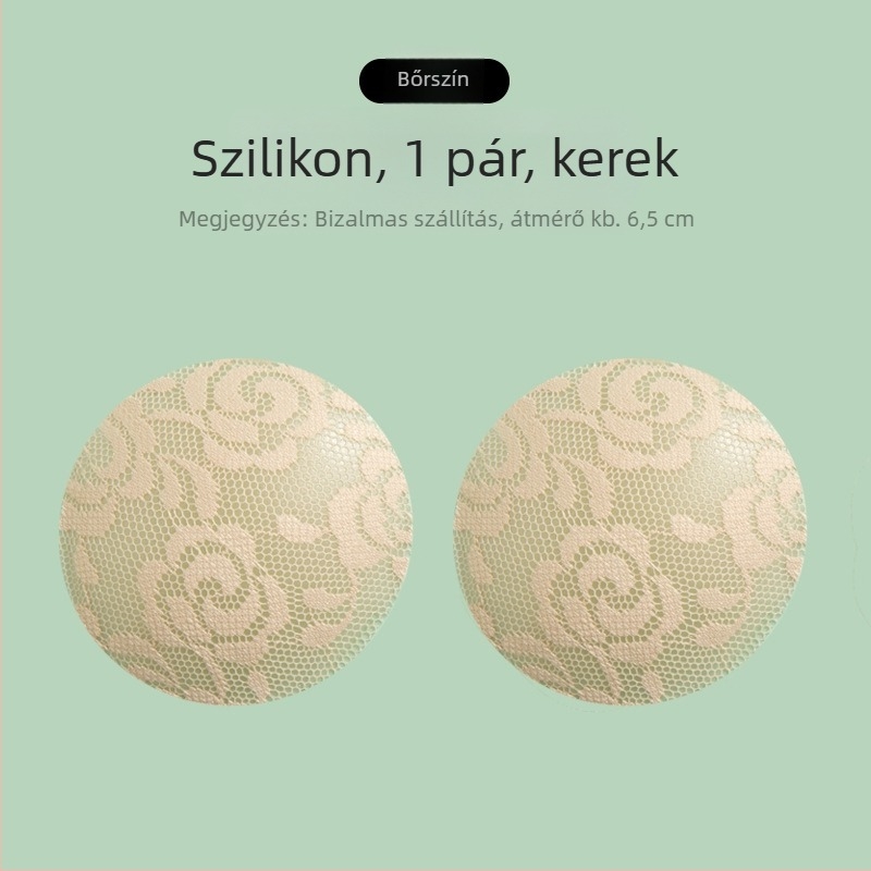 Csipkés szilikon mellbimbó tapaszok, láthatatlanok, varrat nélküli, anti kidudorodás, csúszásmentes, izzadságálló, nőknek