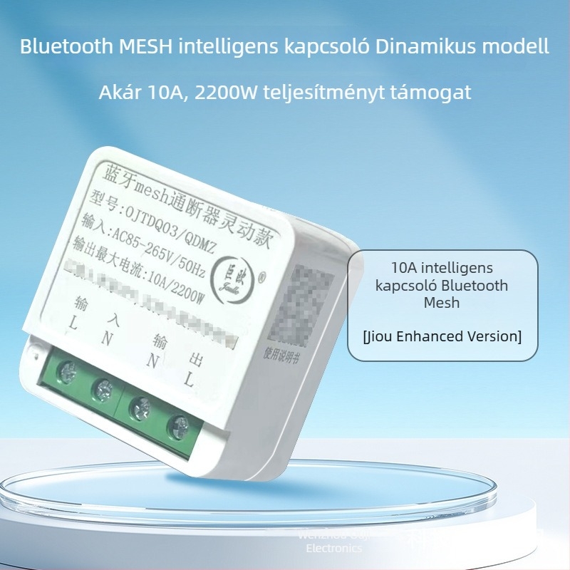 Okos kapcsoló Wi‑Fi közvetlen csatlakozással, időzítővel, Bluetooth Mesh-sel és távoli vezérléssel
