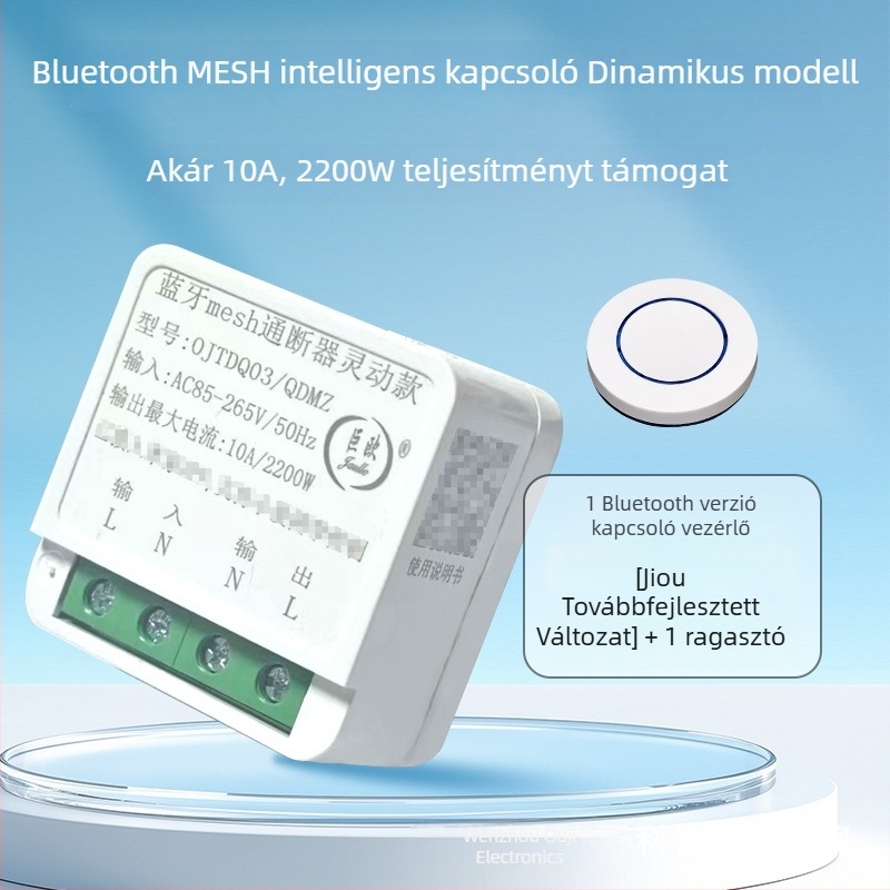 Okos kapcsoló Wi‑Fi közvetlen csatlakozással, időzítővel, Bluetooth Mesh-sel és távoli vezérléssel