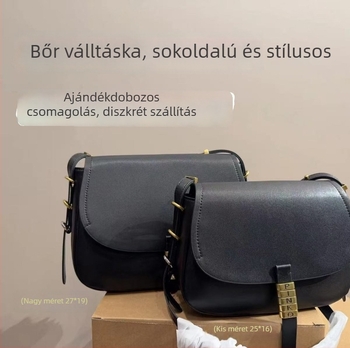 Női saddle táska, kisméretű crossbody, marhabőr, félkör alakú, mágneses zár, mindennapi használatra