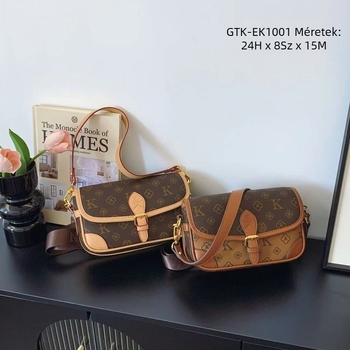 Virágmintás női táska sorozat, nagy kapacitású Tote, Messenger, Saddle és Crossbody táskák