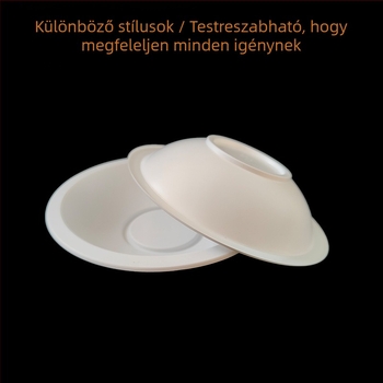 Műanyag tál ebédhez és leveshez, mikróbiztos, retro elegáns stílus