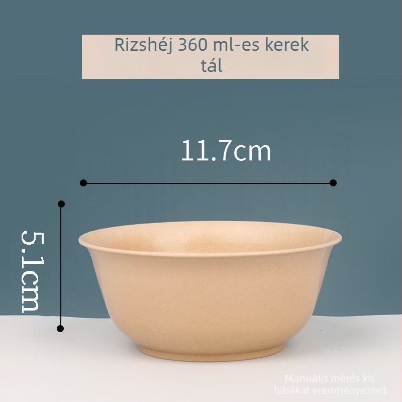 Rizshéjból készült egyszer használatos edények – luxus vastagított tálak, poharak, tányérok és evőeszközök otthoni használatra, biológiailag lebomló